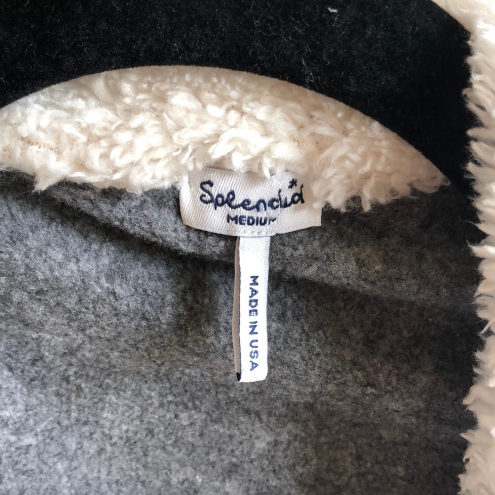 Splendid Fleece Sherpa Moto Jacket Medium - Picture 3 of 6